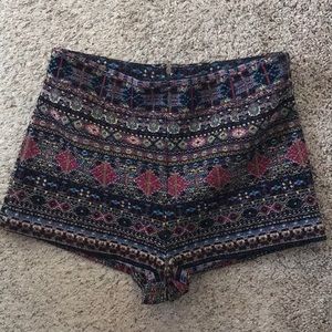 Ecote high waisted embroidered shorts